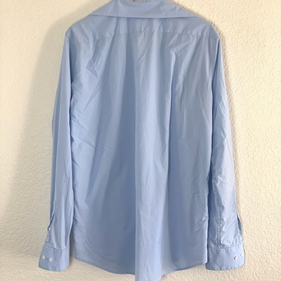 Theory | Blue button down cotton shirt men’s size large - Picture 7 of 16